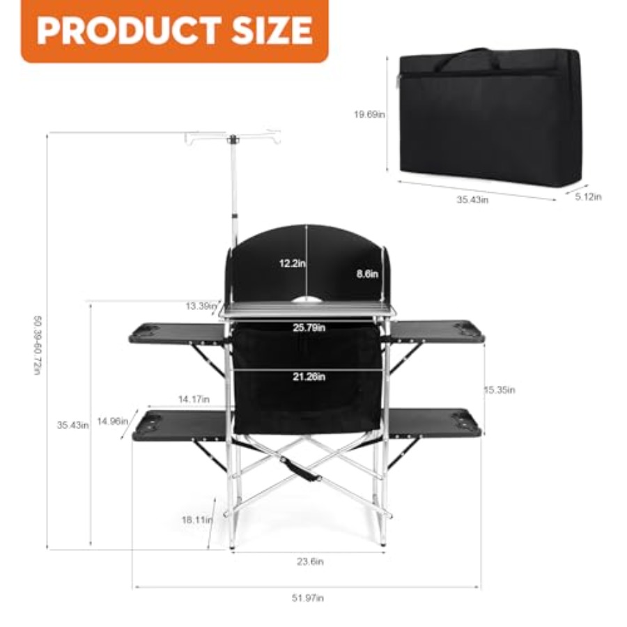 Camping Kitchen Table for Outd - Outdoor Camping Kitchen Setup ulasan dan harga