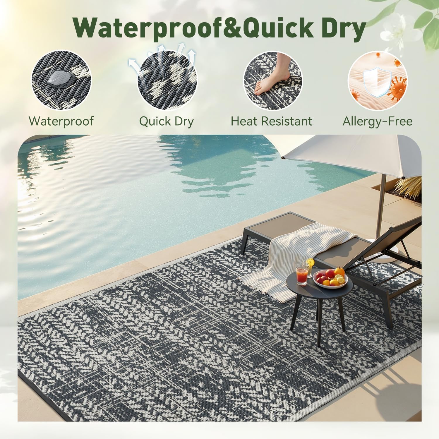 Waterproof Outdoor Rug 8x10 -  - Outdoor Camping Rugs 8X10 ulasan dan harga