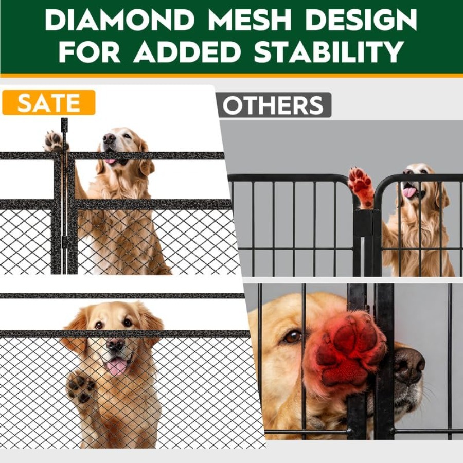 Dog Playpen with Safety Mesh,  - Outdoor Camping Dog Fence ulasan dan harga