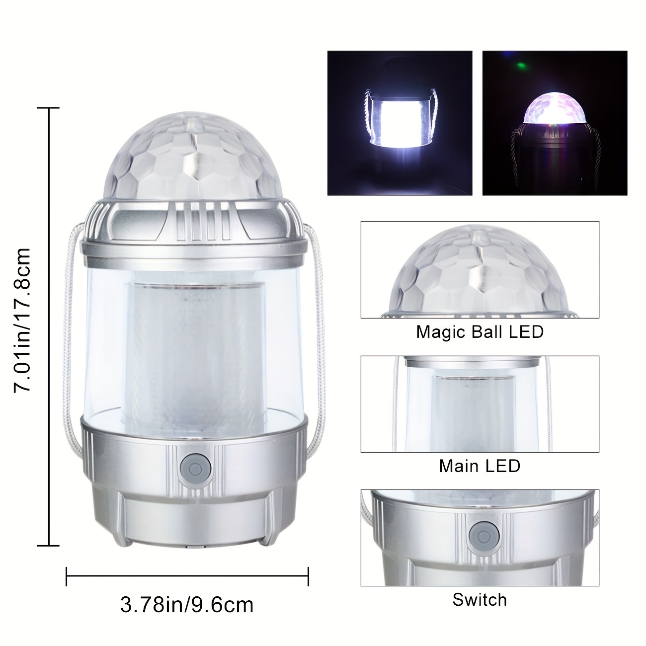 1-4PCS LEDCamping Lantern Rech - Battery Outdoor Camping ulasan dan harga