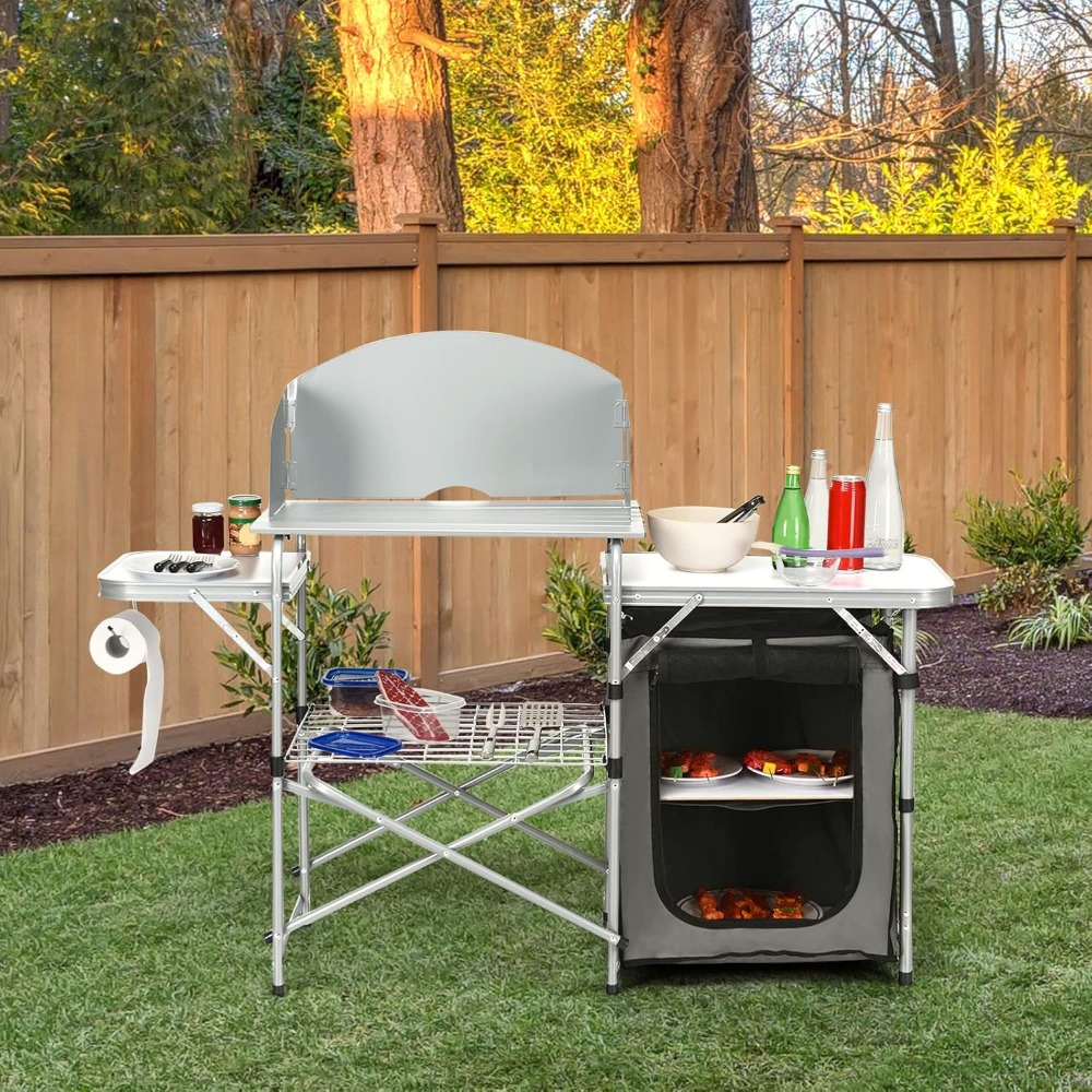 Folding Camping Kitchen Table, - Outdoor Camping Kitchen Setup ulasan dan harga