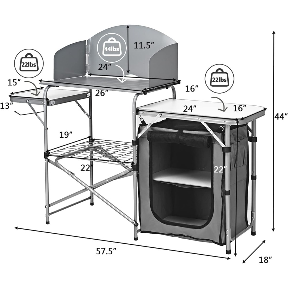Folding Camping Kitchen Table, - Outdoor Camping Kitchen Setup ulasan dan harga