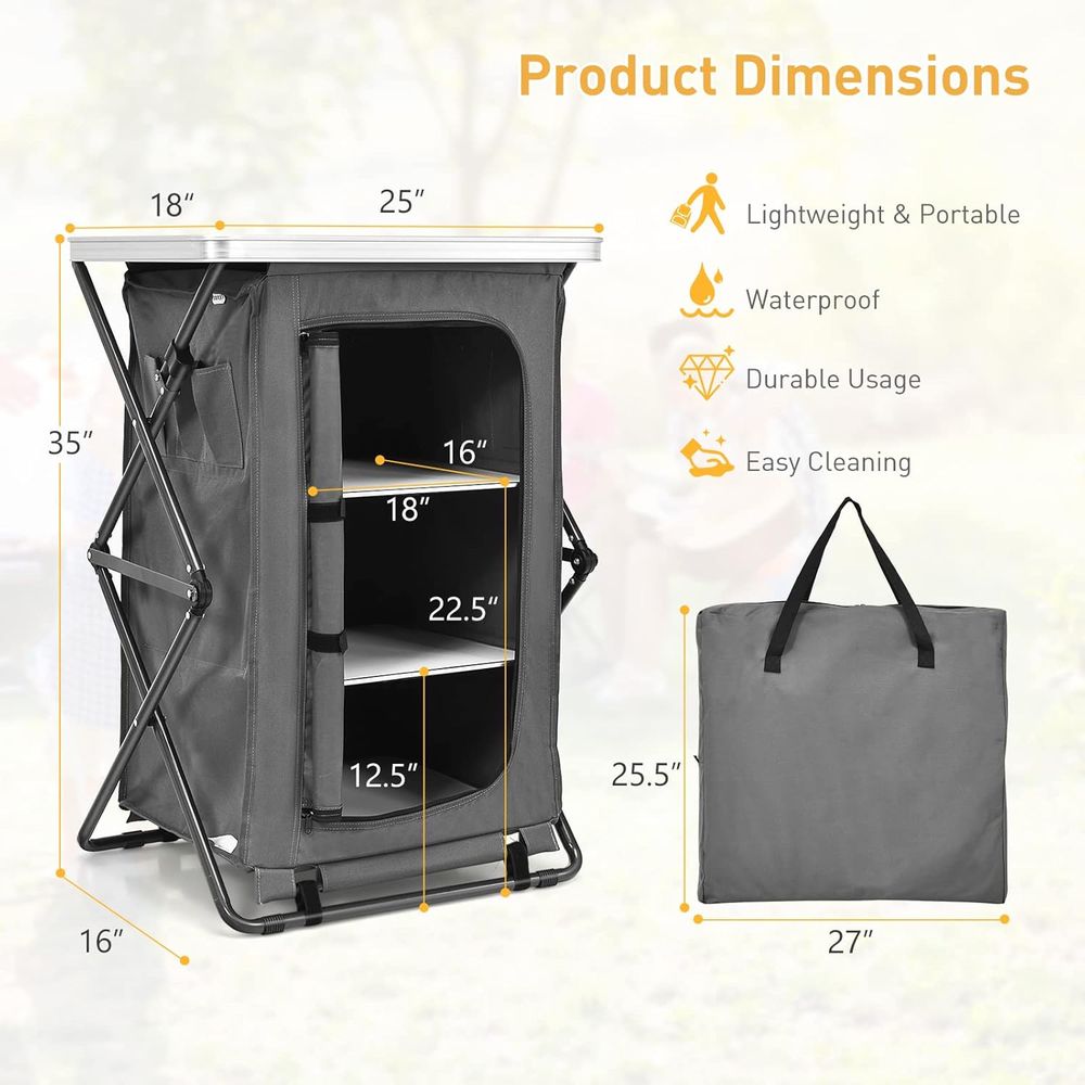 Portable 35 Outdoor Camping Ki - Outdoor Camping Kitchen Setup ulasan dan harga