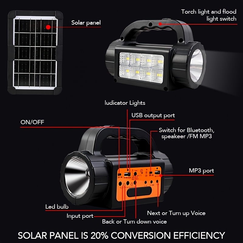 Solar Rechargeable Camping Lig - Battery Outdoor Camping ulasan dan harga