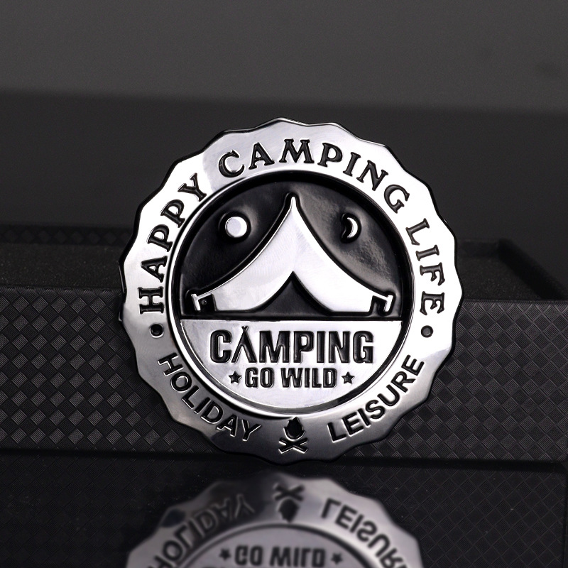 3D Camping Car Badge Alloy Met - Outdoor Camping Logo ulasan dan harga