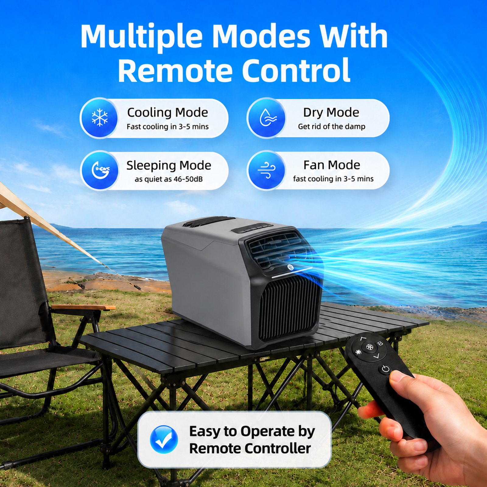 6800BTU Portable Air Condition - Outdoor Camping Air Conditioner ulasan dan harga