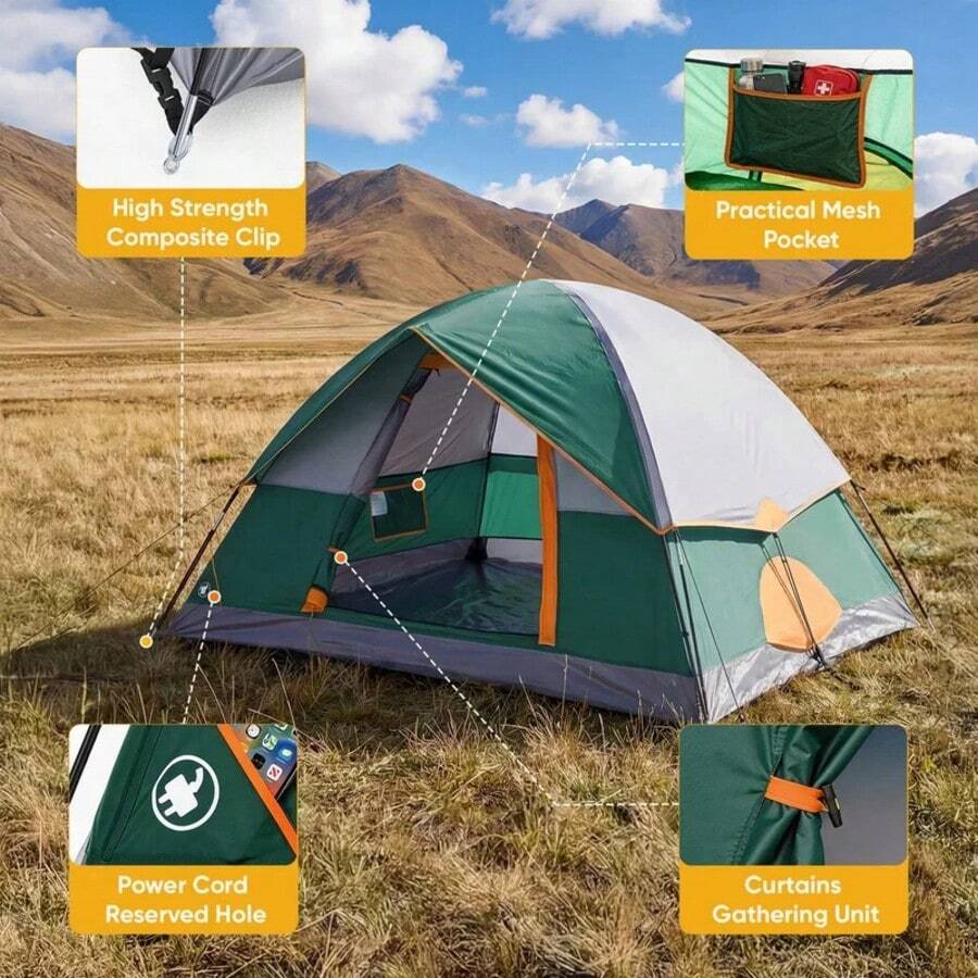 4 Person Waterproof Camping Te - Outdoor Camping Dome ulasan dan harga