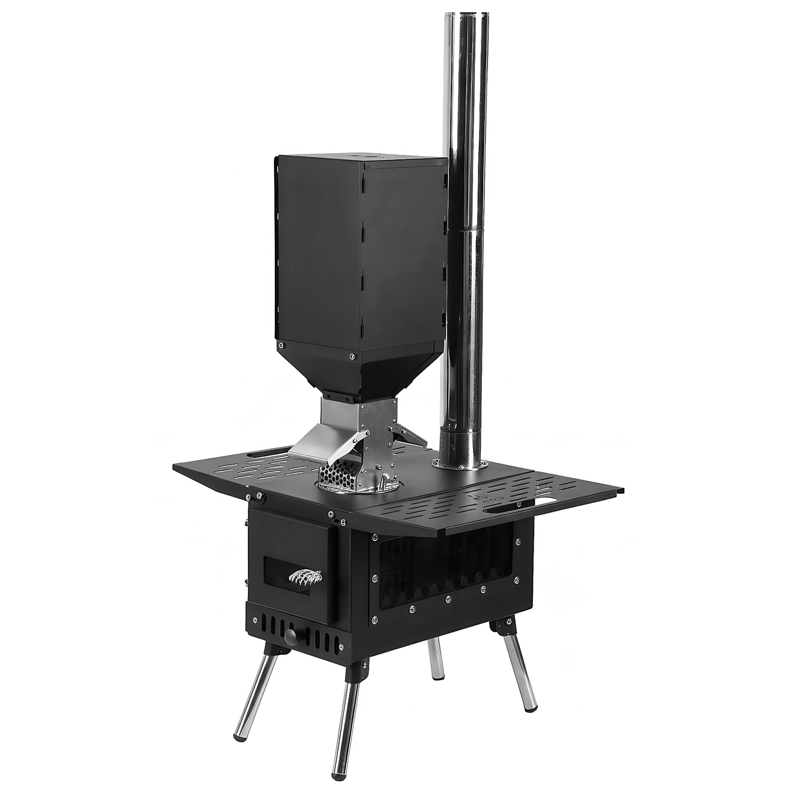 Wood Burning Tent Stove with S - Outdoor Camping Bin ulasan dan harga