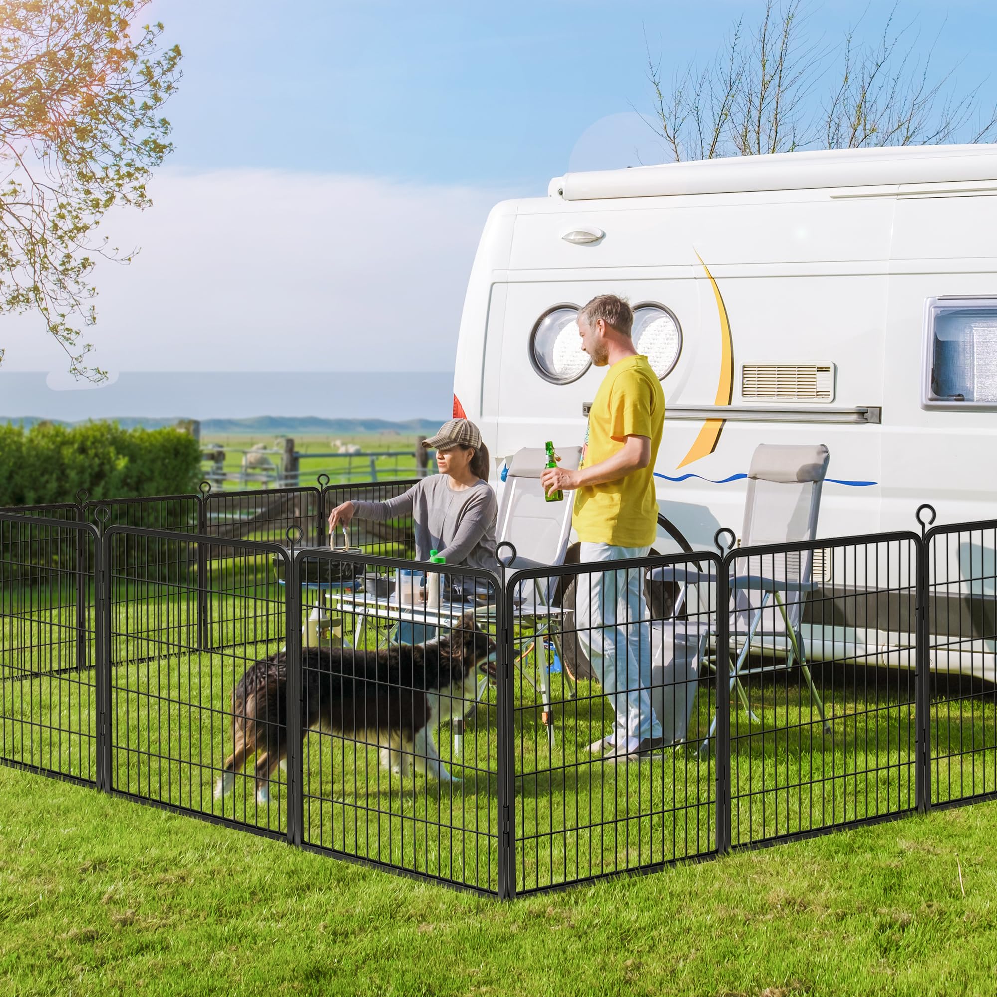 Dog Pet Fence Indoor/Outdoor,4 - Outdoor Camping Dog Fence ulasan dan harga