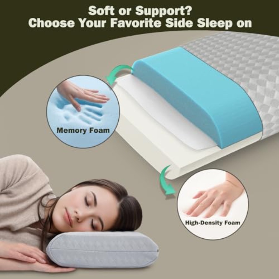 Travel Pillow with Memory Foam - Camp Pillow Compressible ulasan dan harga
