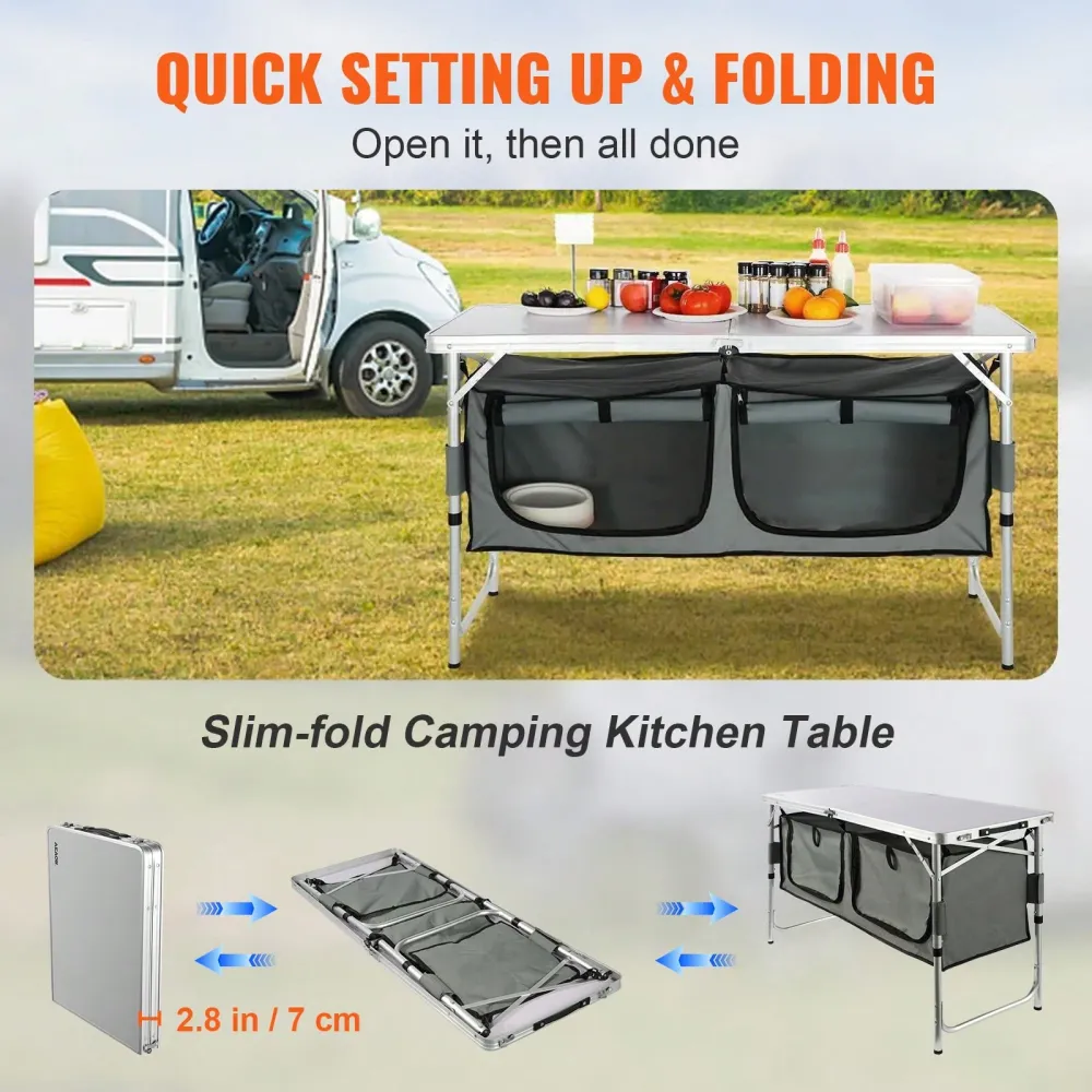 Kitchen Table, Quick SetUp Fol - Outdoor Camping Kitchen Setup ulasan dan harga