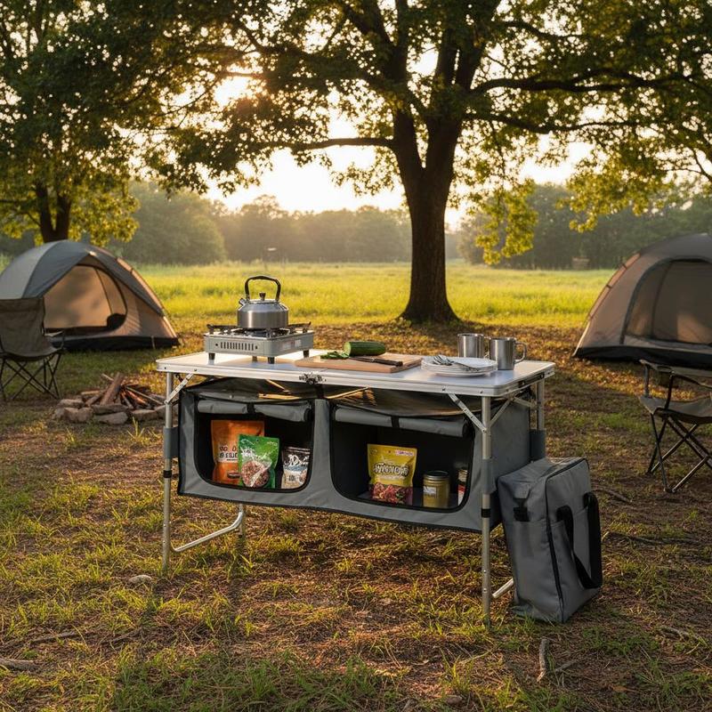 Camping Kitchen Table, Quick s - Outdoor Camping Kitchen Setup ulasan dan harga