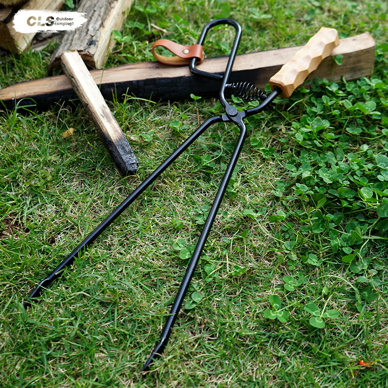 Firewood Tongs Metal Heat Resi - Outdoor Camping Burner ulasan dan harga