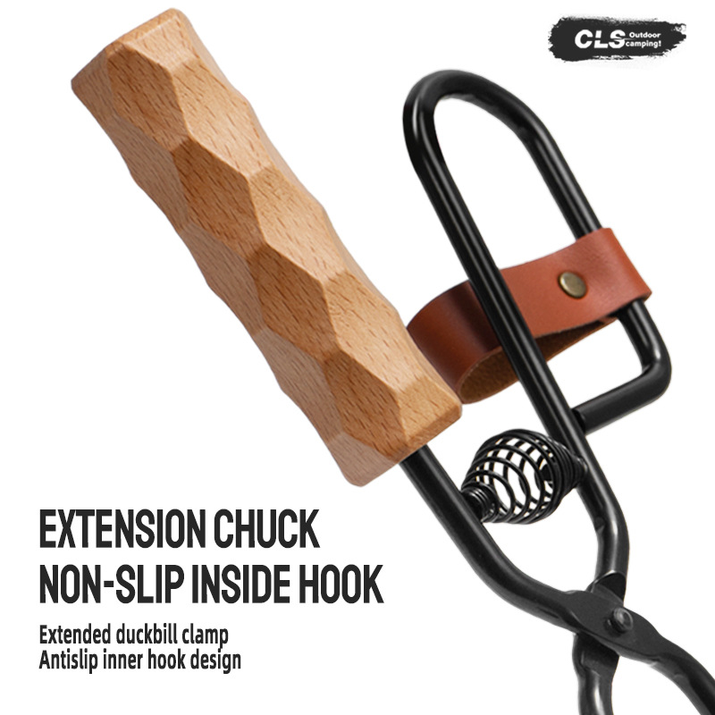 Firewood Tongs Metal Heat Resi - Outdoor Camping Burner ulasan dan harga