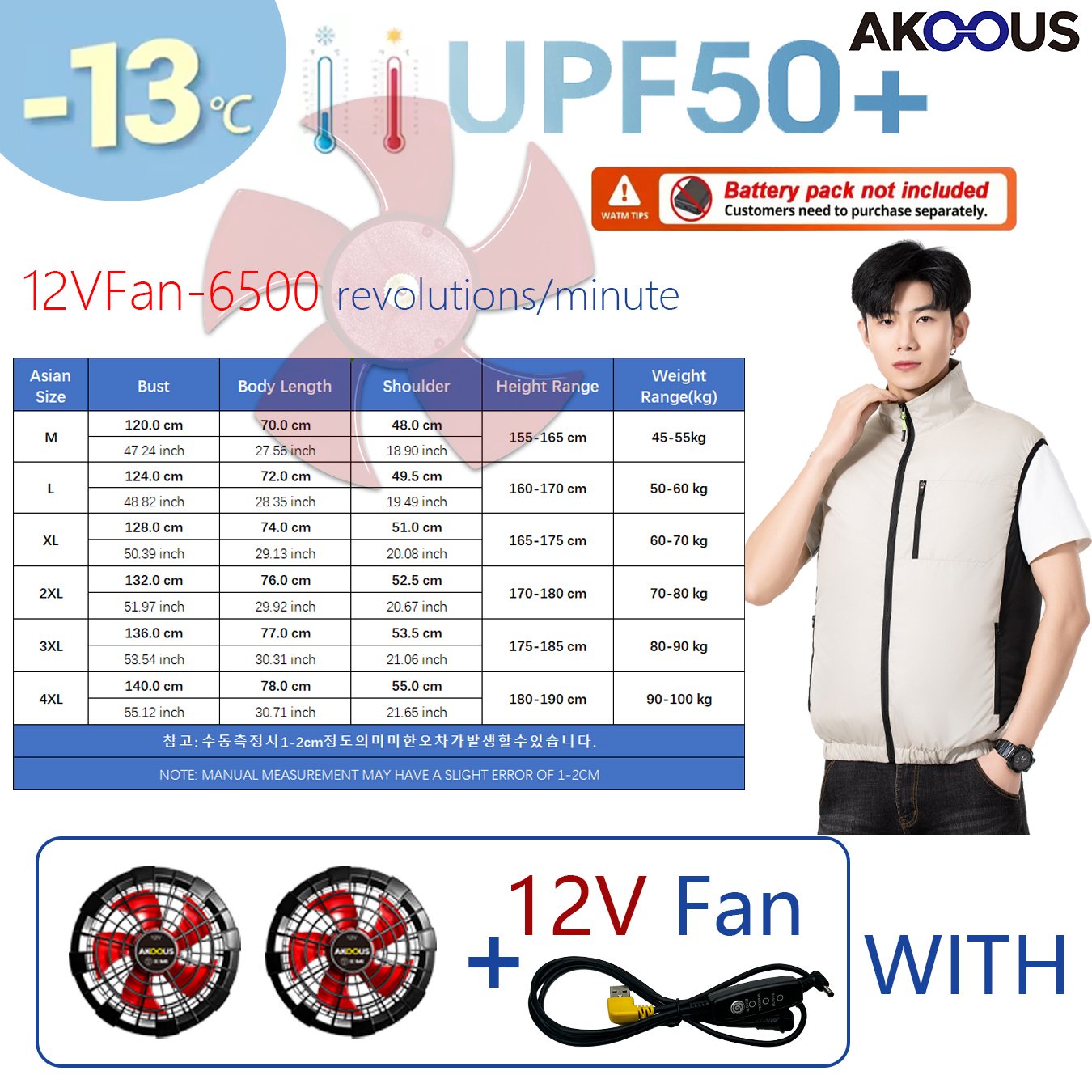 12V 5V USB Cooling Fan Vest Me - Outdoor Camping Air Conditioner ulasan dan harga