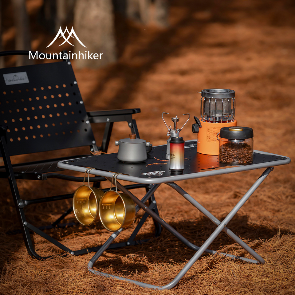 MOUNTAINHIKER Carbon Steel Out - Outdoor Camping Table Foldable ulasan dan harga