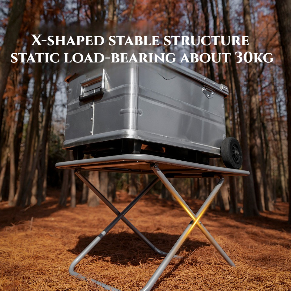 MOUNTAINHIKER Carbon Steel Out - Outdoor Camping Table Foldable ulasan dan harga
