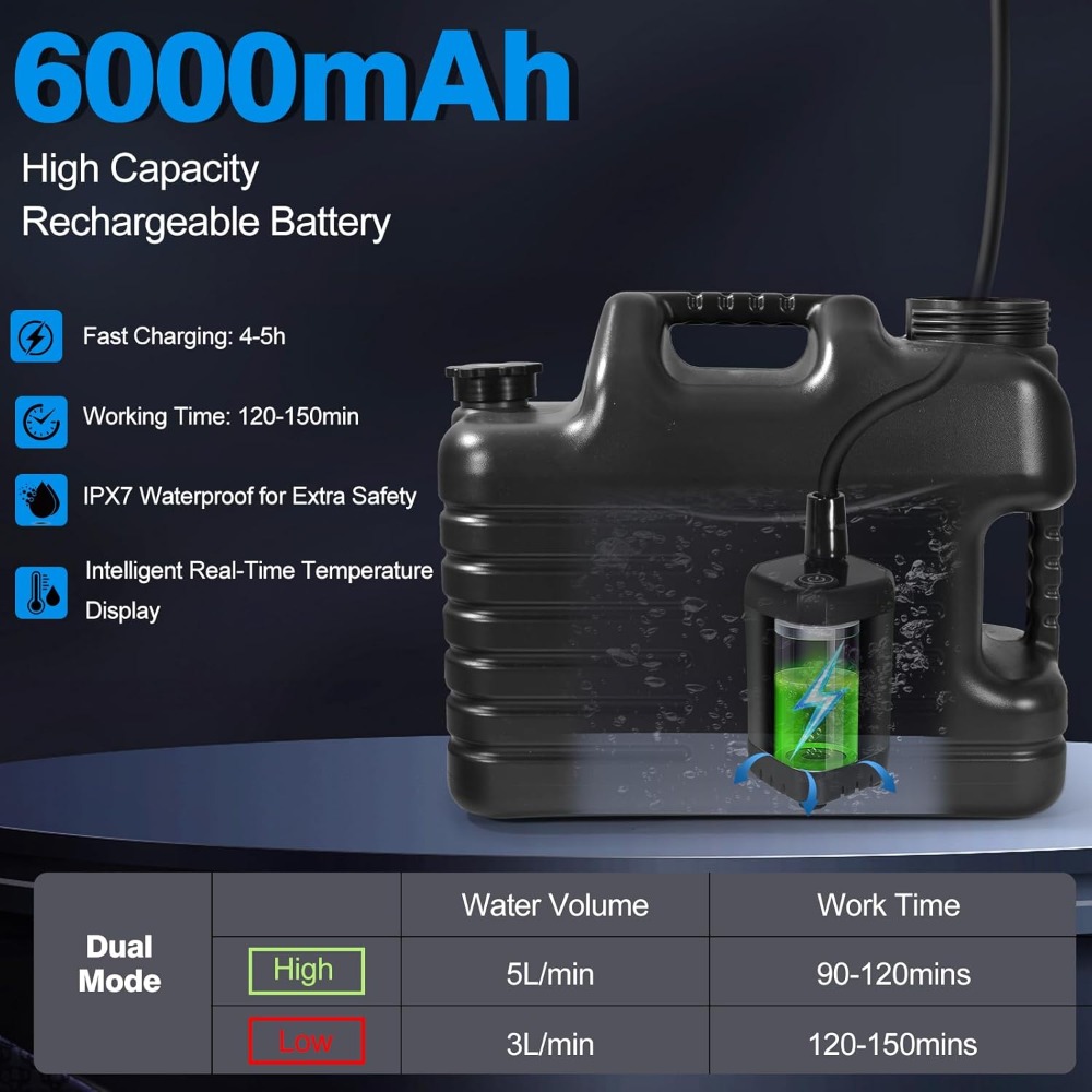 Portable Camping Shower with 5 - Outdoor Camping Shower ulasan dan harga