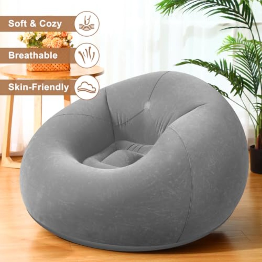 9 Pcs Inflatable Bean Bag Chai - Outdoor Camping Chairs Folding ulasan dan harga