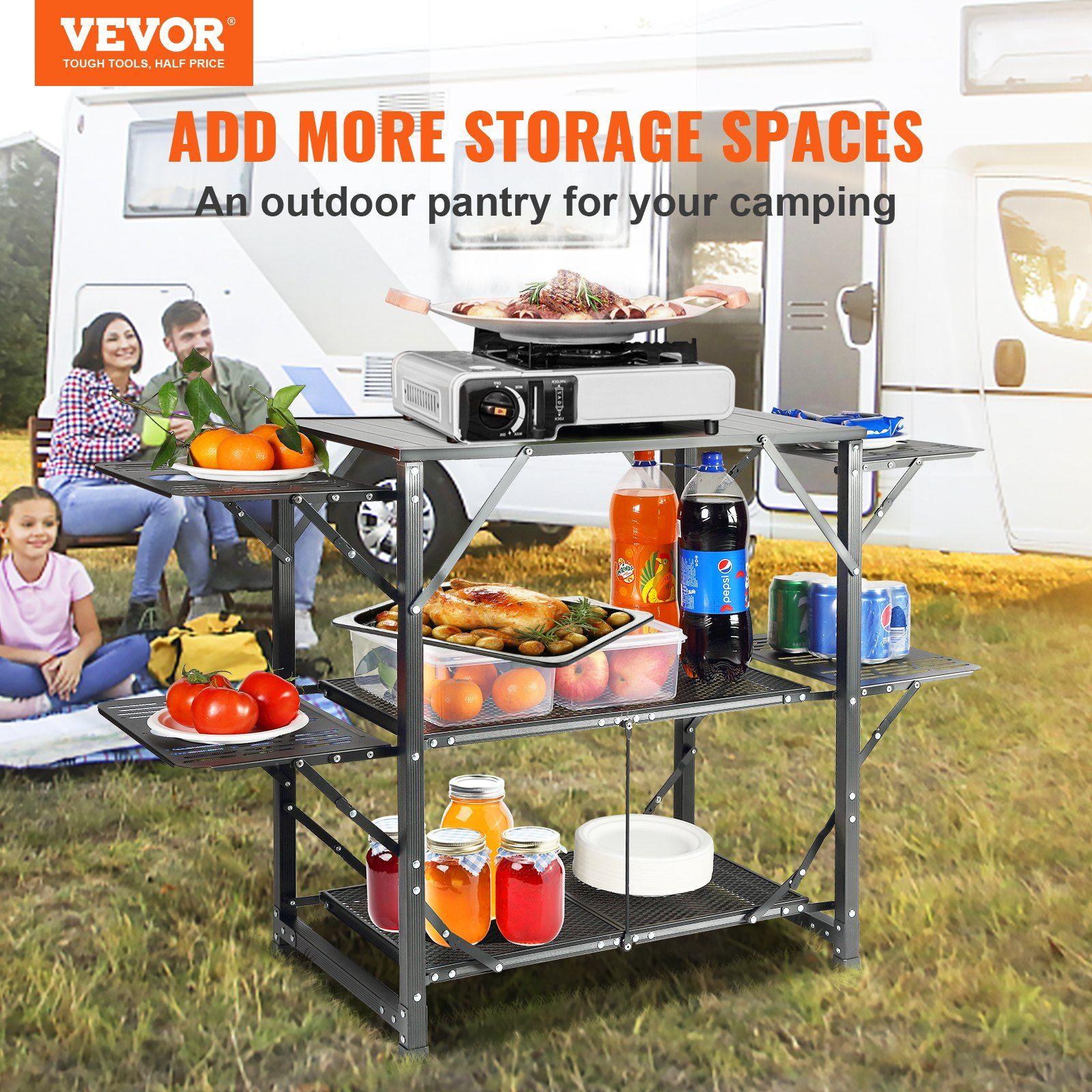 All-in-one 49.6in Aluminum Cam - Outdoor Camping Kitchen Setup ulasan dan harga