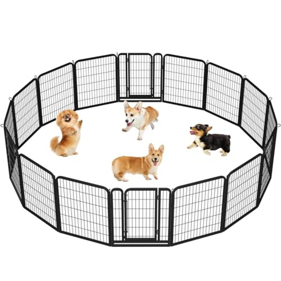 Dog Playpen Outdoor Puppy Exer - Outdoor Camping Dog Fence ulasan dan harga
