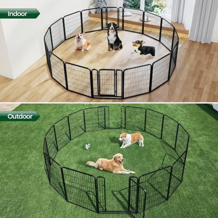 Dog Playpen Outdoor Puppy Exer - Outdoor Camping Dog Fence ulasan dan harga