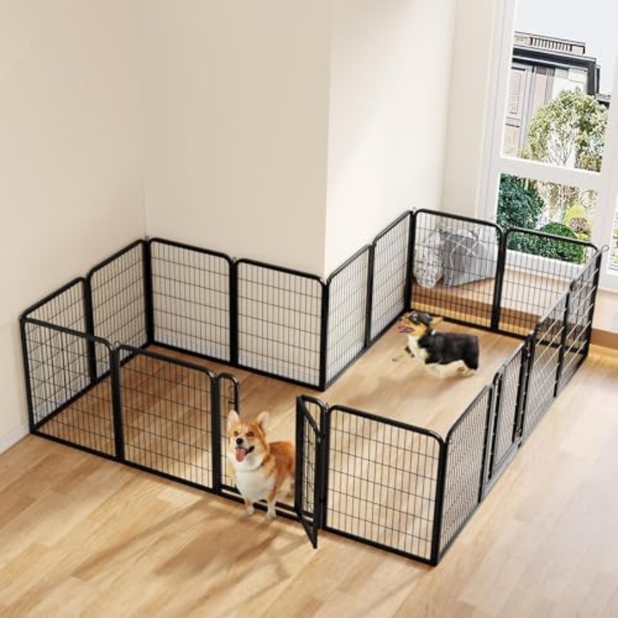 Dog Playpen Outdoor Puppy Exer - Outdoor Camping Dog Fence ulasan dan harga