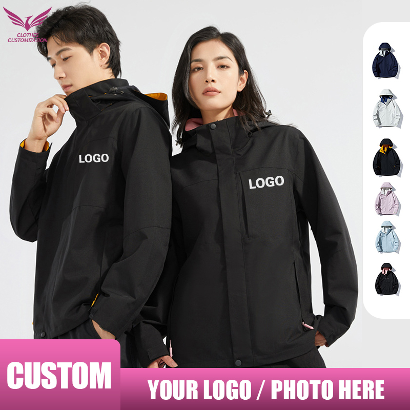 Men's jacket custom logo water - Outdoor Camping Logo ulasan dan harga