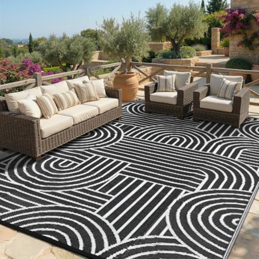 Reversible Rainbow Outdoor Rug - Outdoor Camping Rugs 8X10 ulasan dan harga