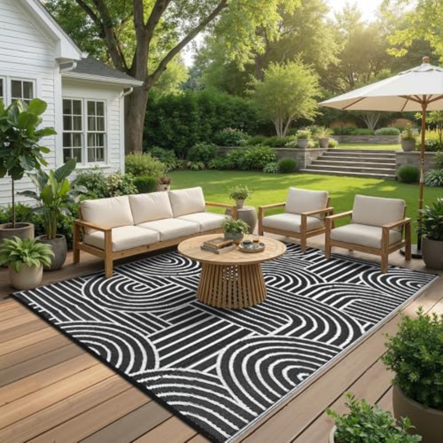 Reversible Rainbow Outdoor Rug - Outdoor Camping Rugs 8X10 ulasan dan harga