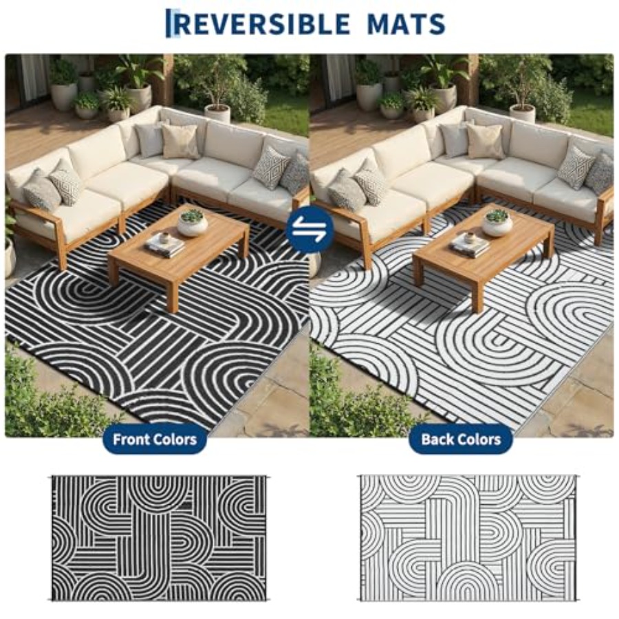 Reversible Rainbow Outdoor Rug - Outdoor Camping Rugs 8X10 ulasan dan harga