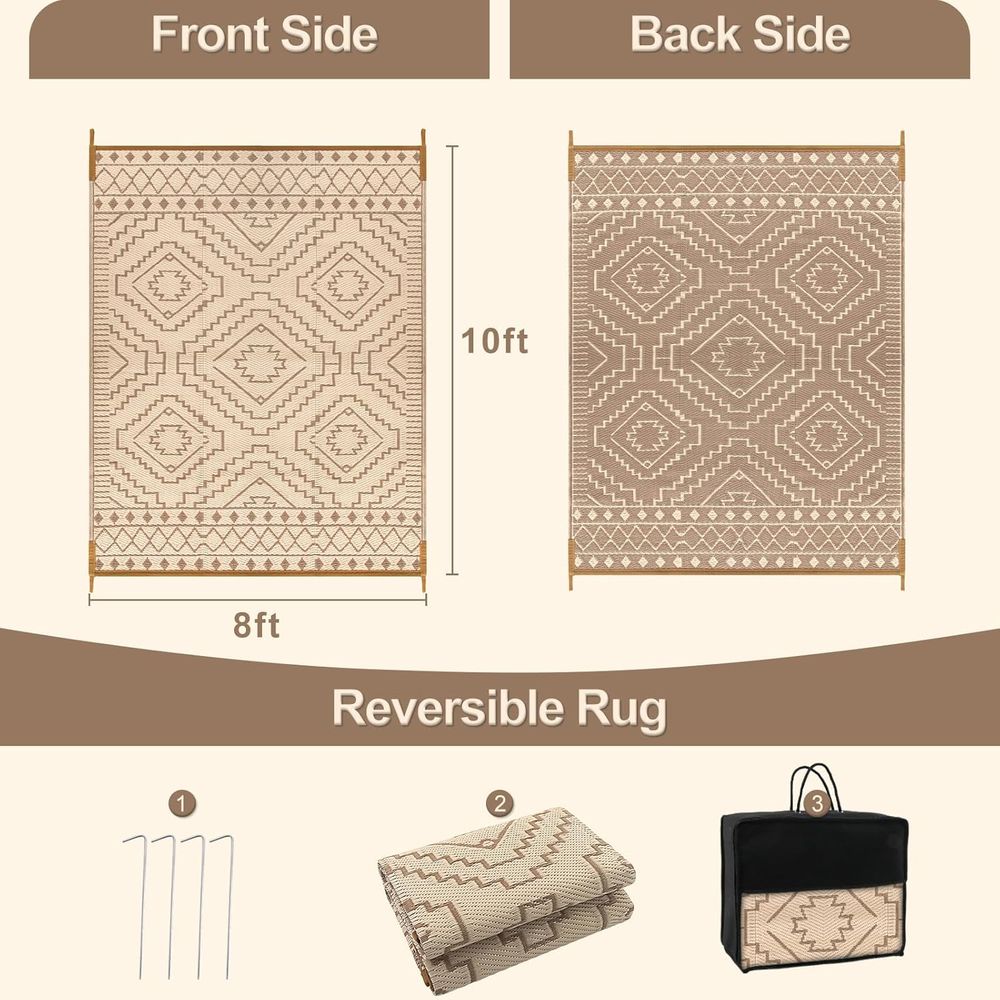 Waterproof 8x10 Outdoor Rug -  - Outdoor Camping Rugs 8X10 ulasan dan harga